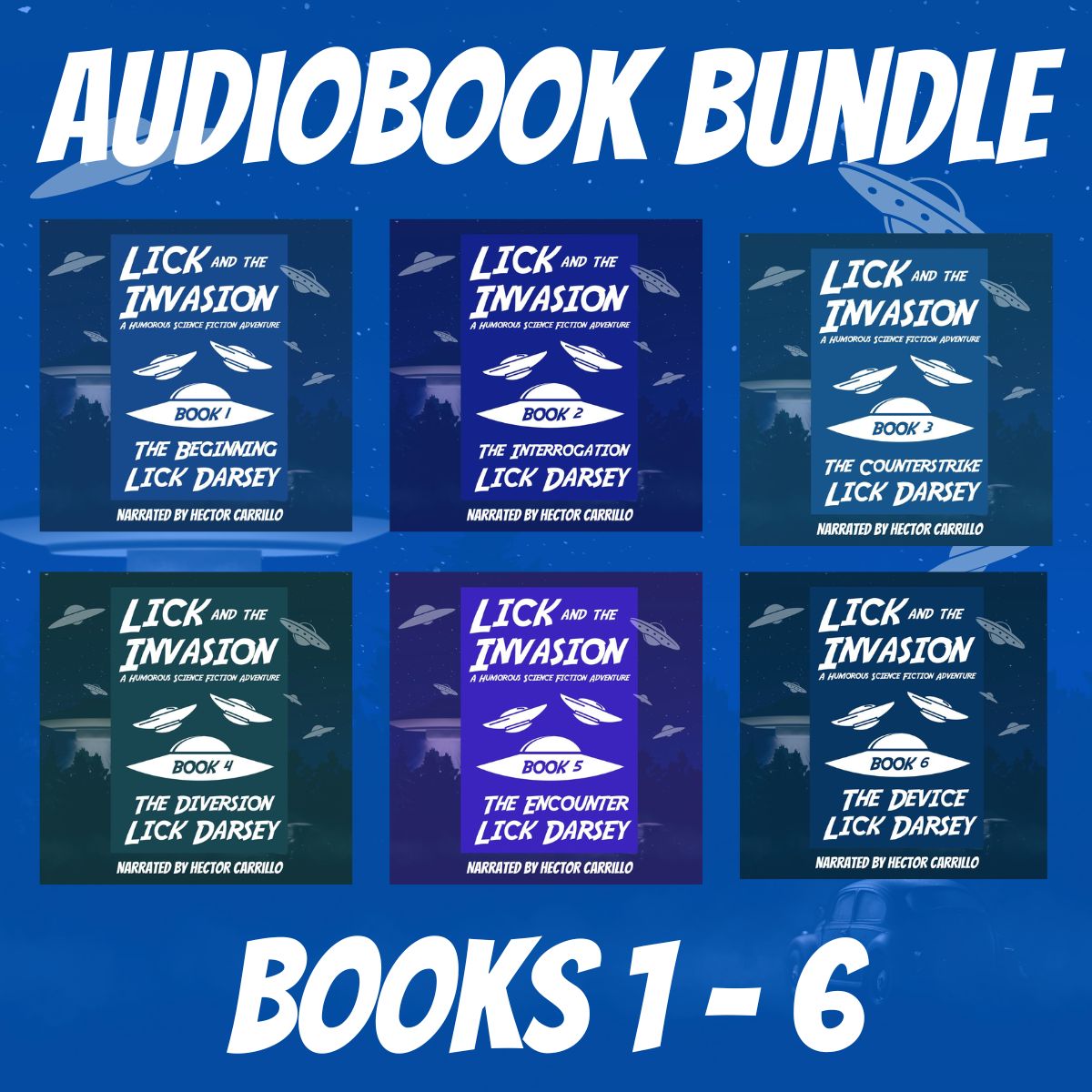 Lick and the Invasion Audiobook Bundle Books 1 to 6